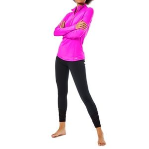 Justine Luxletic Long Sleeve Solid Quarter Zip Pullover - Wlderberry